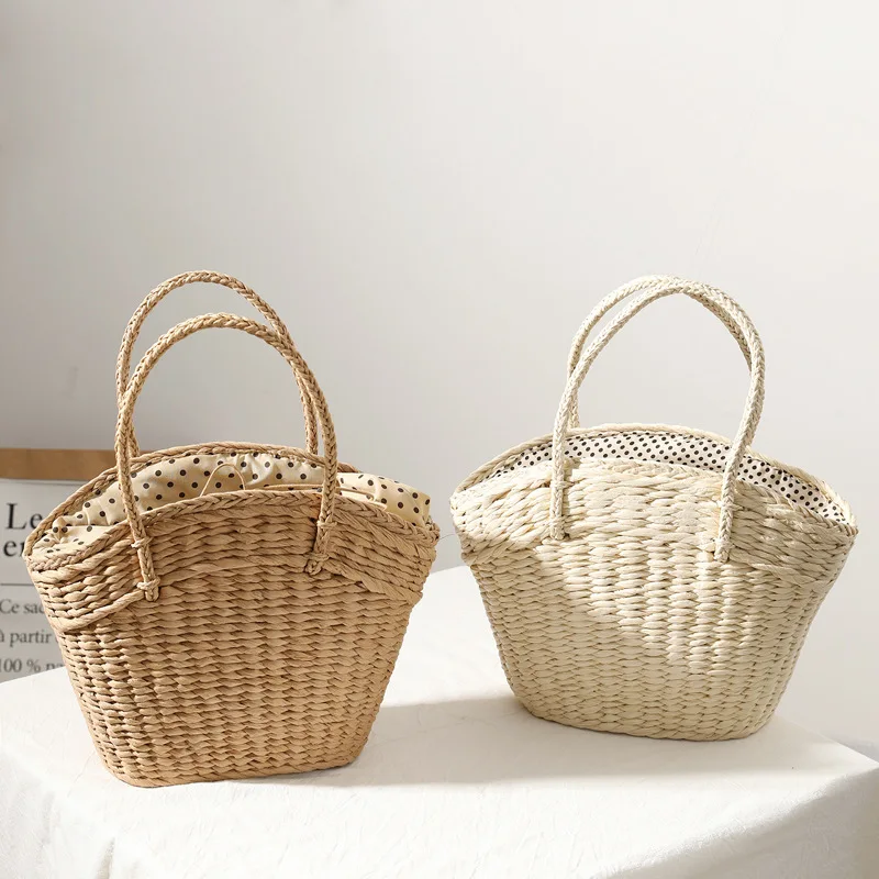 

Повседневная плетеная Сумка-корзина из ротанга, женские сумки, летняя пляжная соломенная сумка, сумки на плечо с Бали, женские маленькие сумки-тоут, кошельки 2022