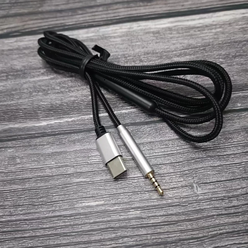 Прочный USB-кабель для наушников QC25/QC35/QC35II/QC45/NC700 со встроенным микрофоном Прямая