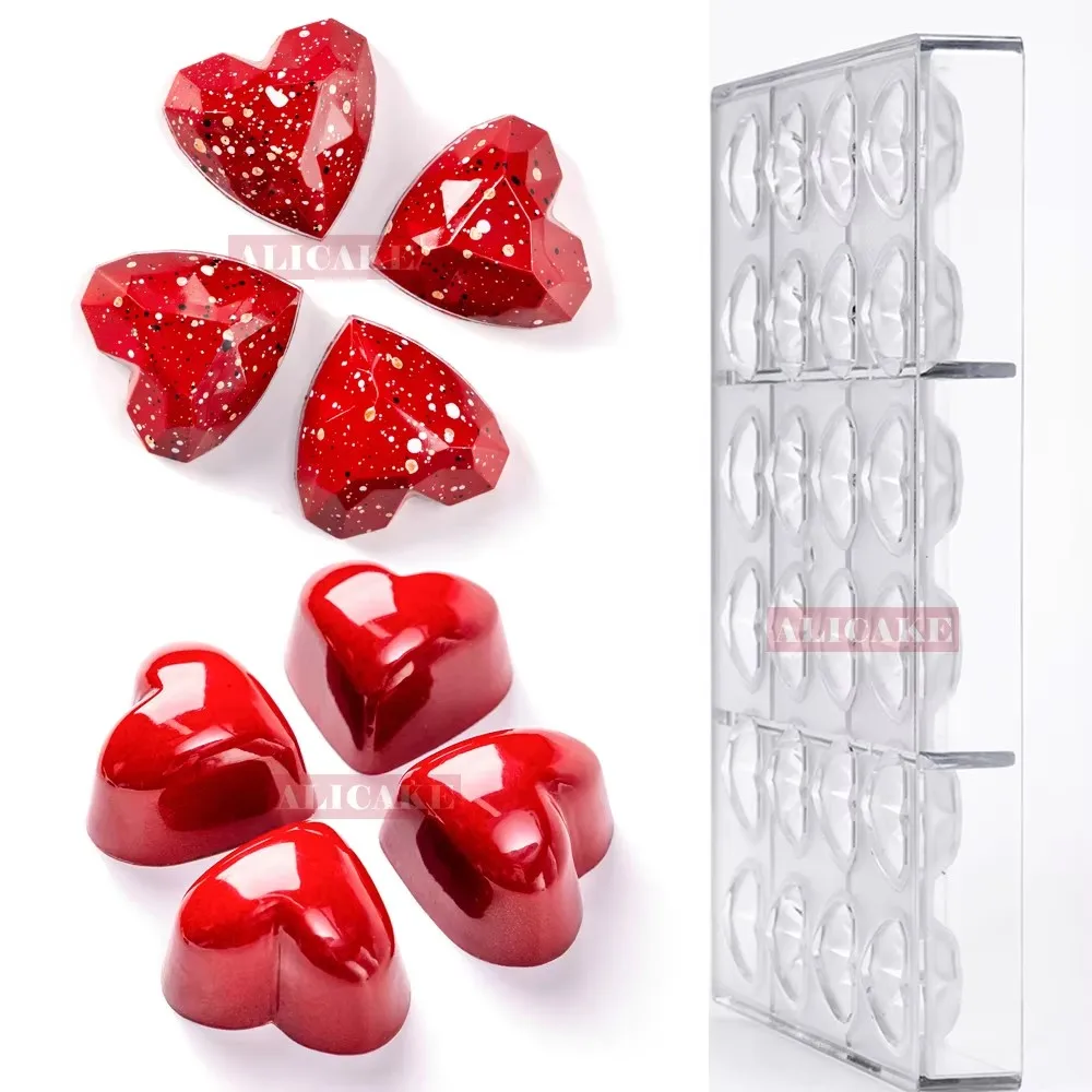1 шт. форма для шоколада поликарбонат сердце конфеты кондитерские изделия