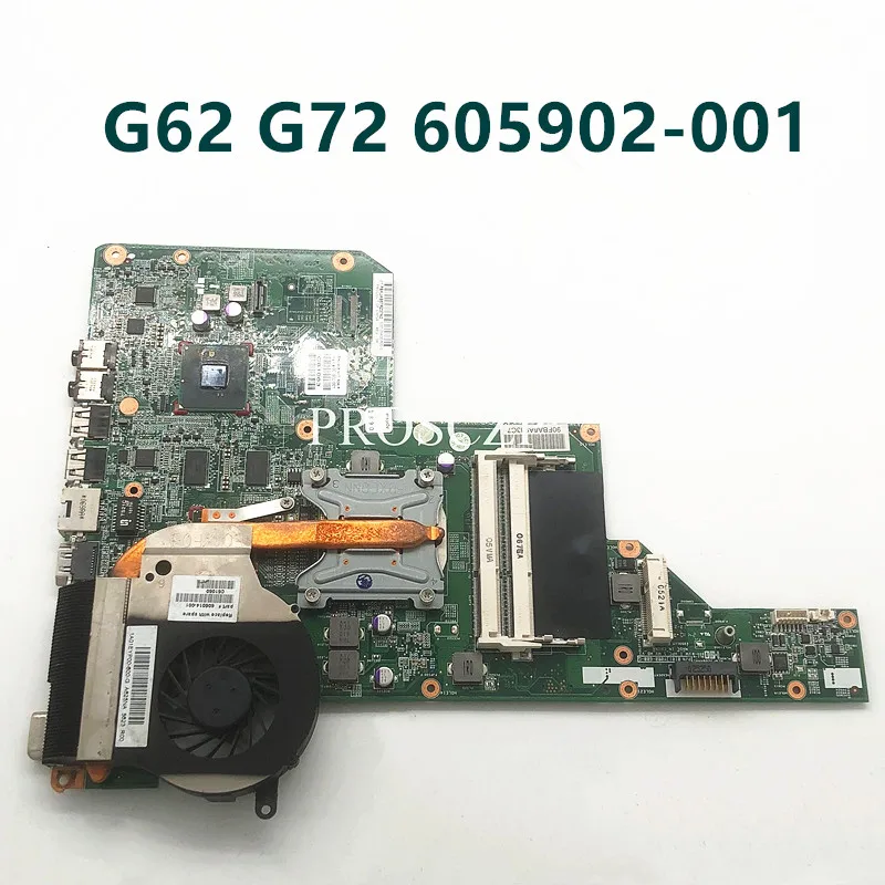 

Высококачественная материнская плата для ноутбука HP G62 G72, материнская плата HM55 с 605902-001 605902-501 605902-601 100%, хорошо работает