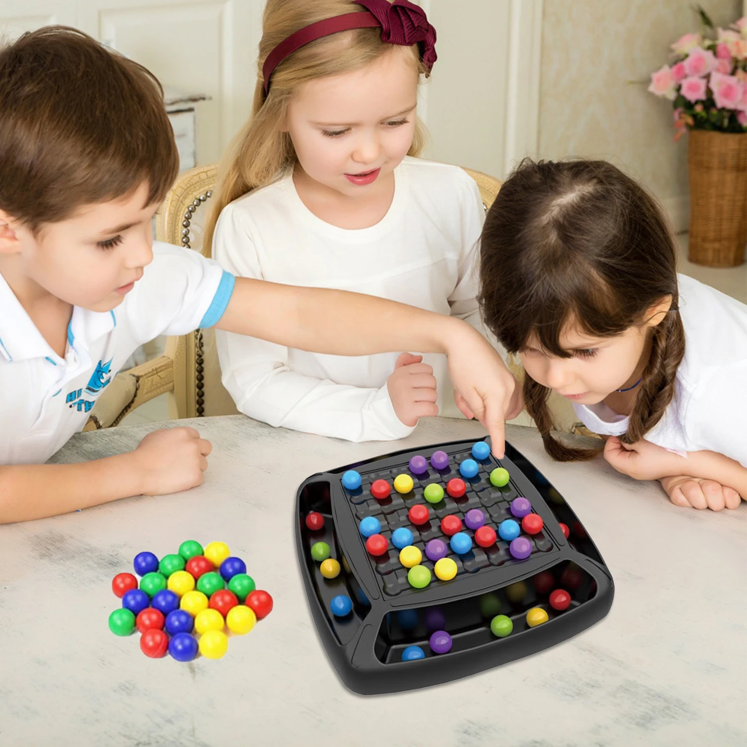 Радужная настольная игра интерактивный пазл устраняющие цвета игрушки