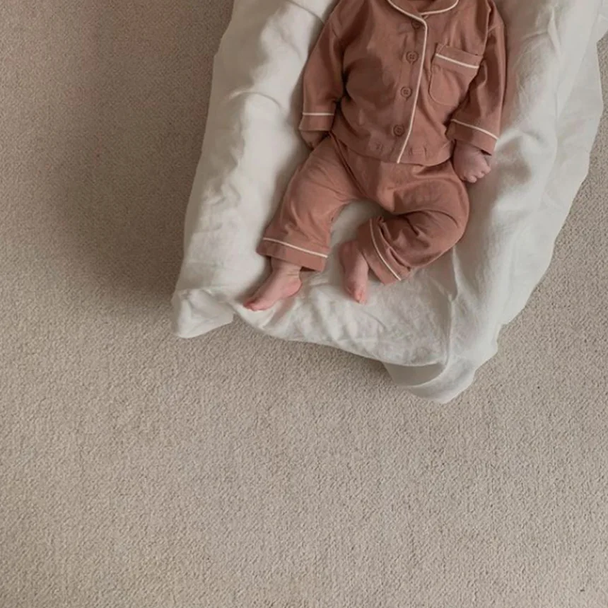 Freely Move Children Pajamas Set Kids Baby Girl Boys Casual Clothing Lapel Children Sleepwear Pajamas Sets Children Clothing