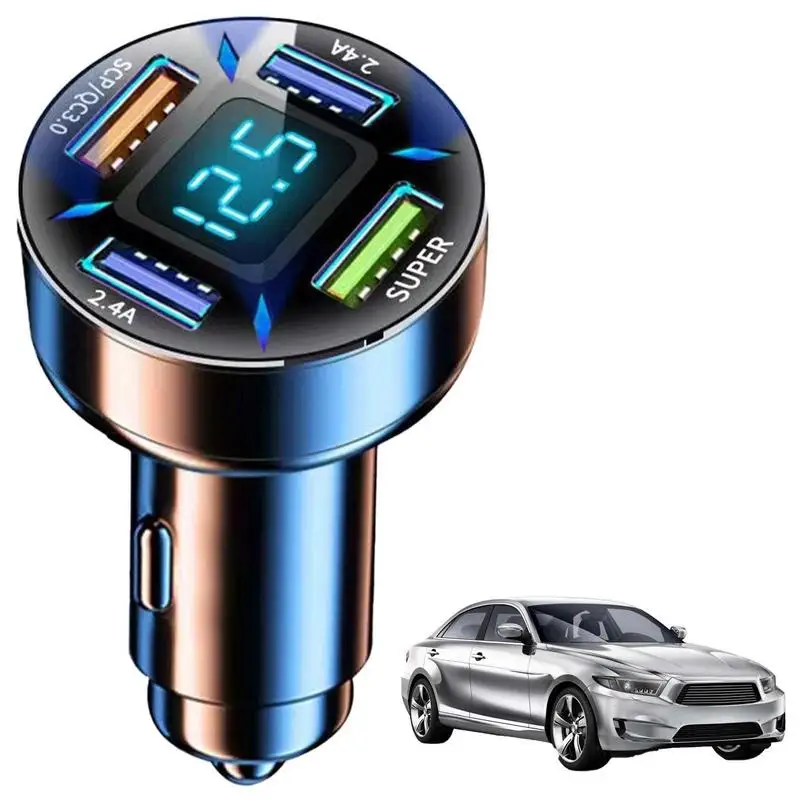 

USB C Car Charger Adapter 66w Quick Charge Cigarette Lighter Adapter 4-Port USB PD QC 3.0 Car Charger Fast Charging Of Multiple