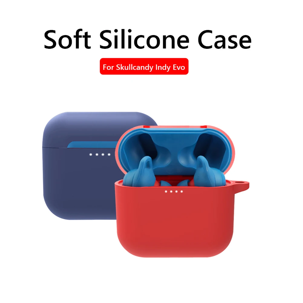 Cubierta de compartimiento de carga para Skullcandy Indy Evo, Protector de auriculares compatible con Bluetooth, cubierta de auriculares con mosquetón