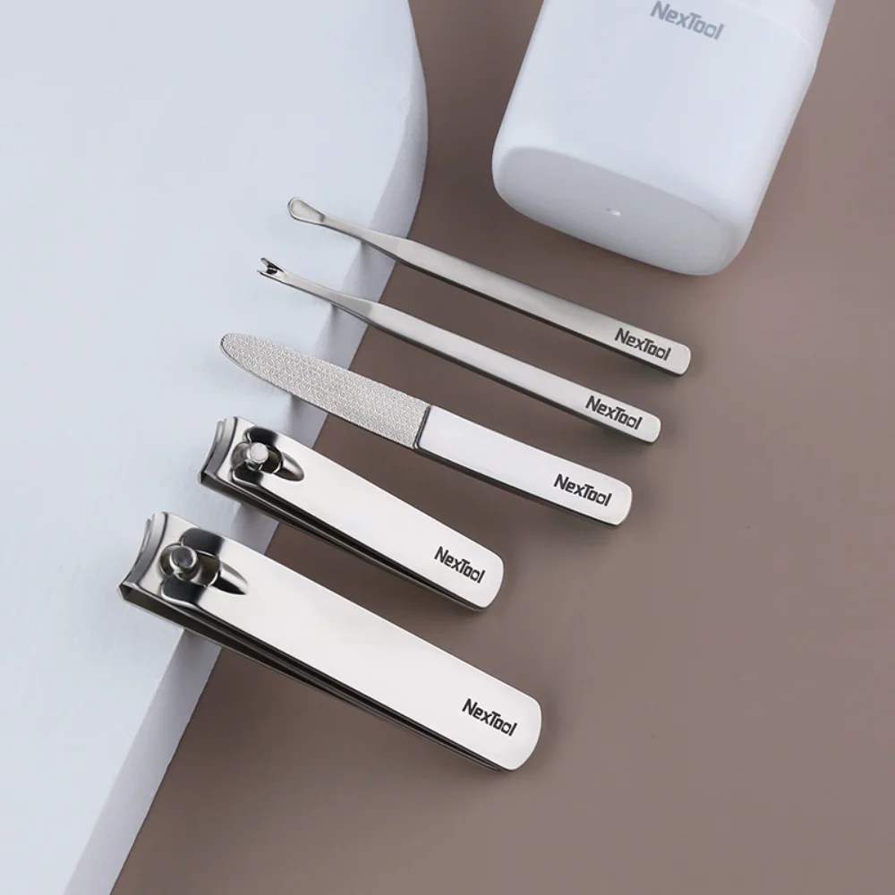 

NexTool 5 pcs Manicure Cutters Nail Clipper Set Household Stainless Steel Ear Spoon Nail Clippers Pedicure ToeNail Scissors Tool