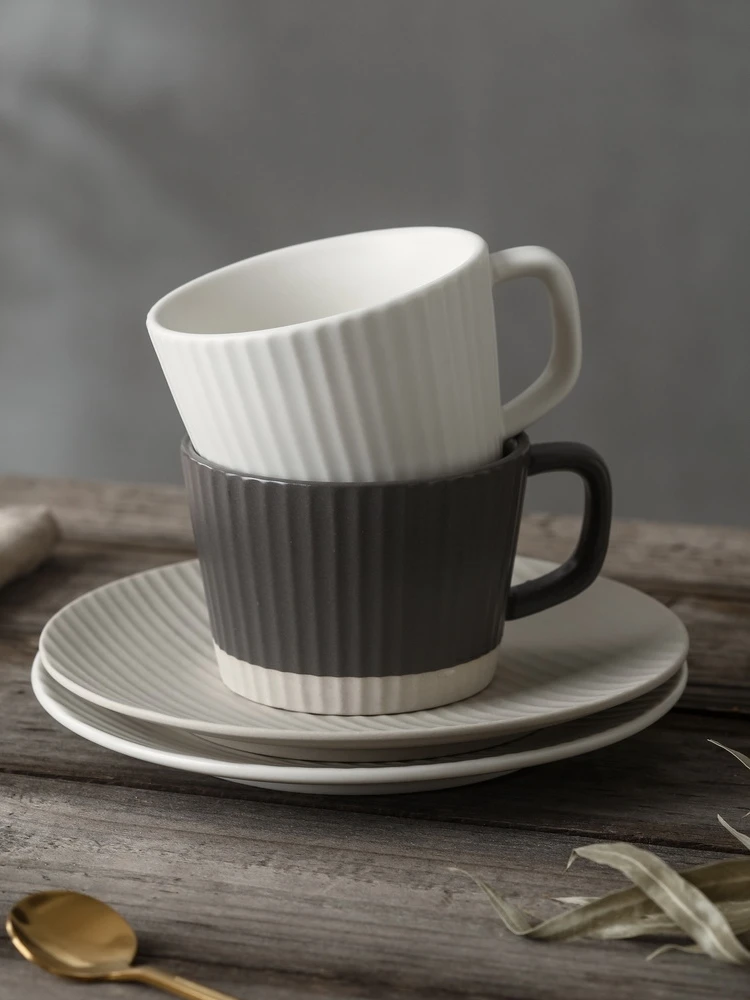 Coffee Mugs Mug for Tea Cups and Saucer Sets Tea Cup Set Travel Coffe Ceramic Glasses Espresso Drinkware Kitchen Dining Bar Home