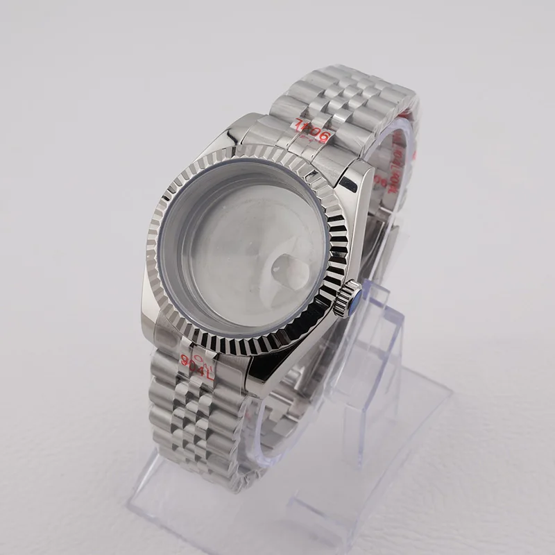 Фото Серебряные корпуса для часов Datejust 36/39 мм, браслет из нержавеющей стали для Seiko GMT, сапфировое стекло, мужские механические запасные части №4