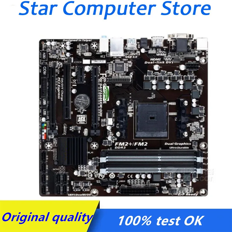 

For Gigabyte GA-F2A88XM-D3H F2A88XM-D3H Computer USB3.0 SATA3 Motherboard FM2 FM2+ DDR3 A88X A88 Desktop Mainboard Used