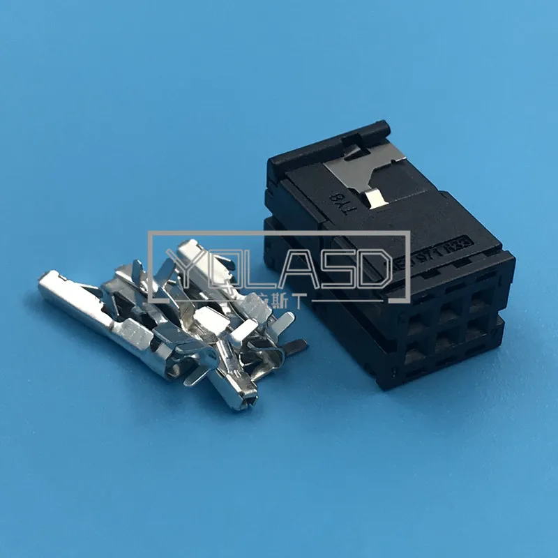 

Автомобильный антибликовый соединитель жгута зеркала заднего вида, 1 комплект, 6 способов 8E0 971 833 8E0 971 834, автомобильный разъем 1418784-1 для VW Audi