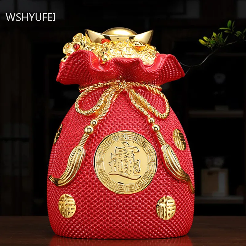 Золотая полимерная Копилка в стиле ретро для денег домашний декор гостиной