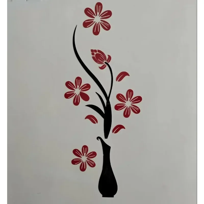 Роскошные акриловые вазы 3D наклейки на стену сделай сам мультяшный цветочный фон