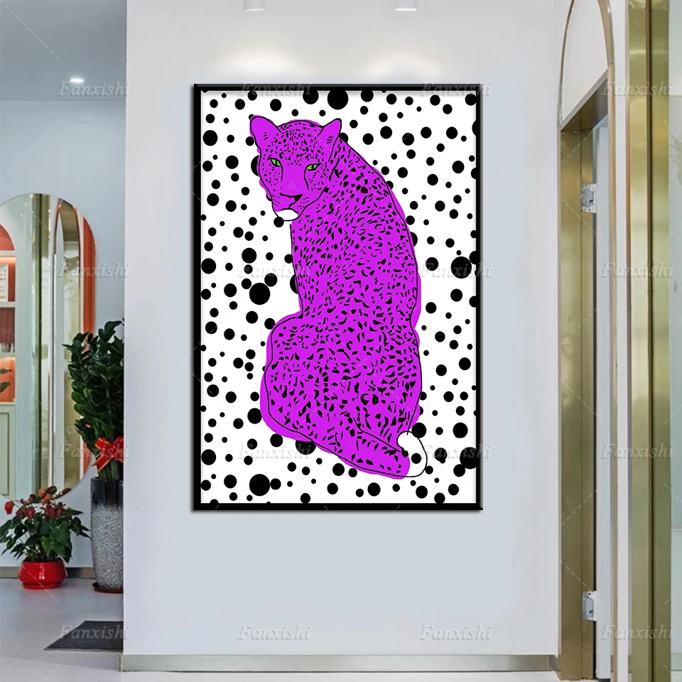 

Nordic Abstract Leopard Print - Modern Art Prints - Giclee Prints Poster Wall Art Canvas Painting Home Living Room Decoration