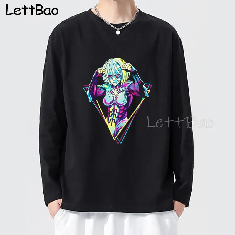 

Attack on Titan Female Titan Anime T-shirt Japanese Graphic T Shirt Men Harajuku Manga Unisex Autumn Tops Casual T Shirts Male