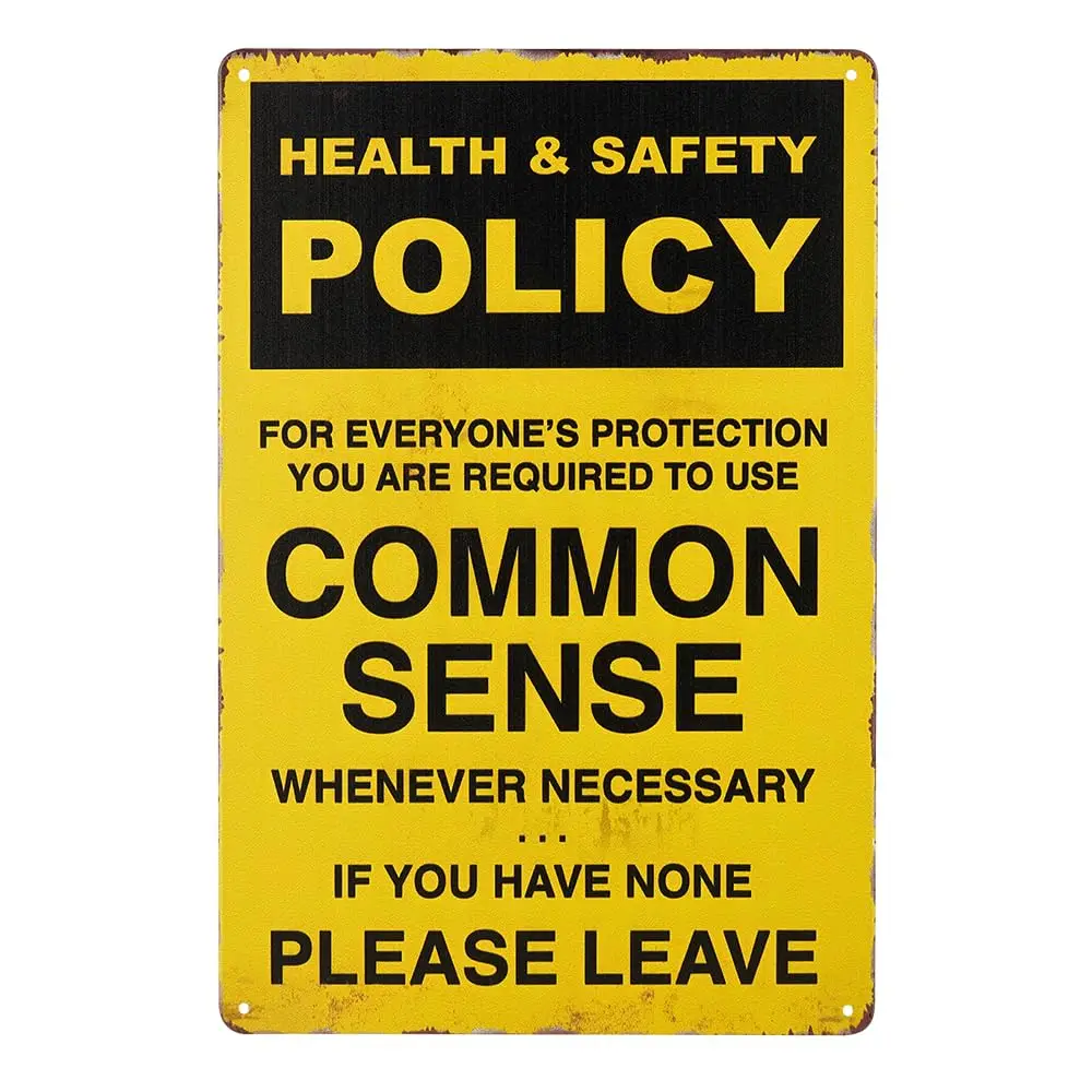 Плакат с металлической табличкой для здоровья и безопасности дома офиса ванной