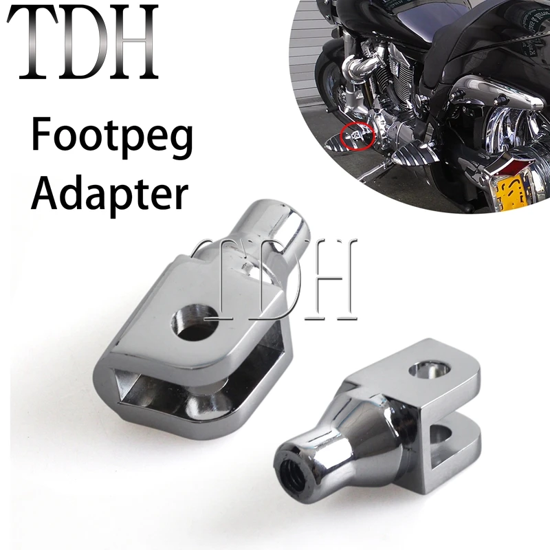 

Мотоциклетный хромированный адаптер для ног, 1 пара, для Honda GL1800, VTX, VT, Suzuki 8, M50, M90, M109R, XXL 800