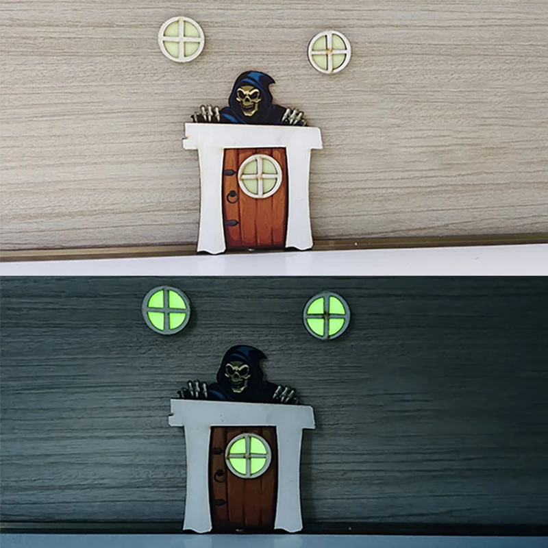 

1 Set Fairy Wooden Elf Door Craft Kit Colorful Door Decoration Vintage Miniature Fairy Garden Decor Dollhouse Accessories Gift