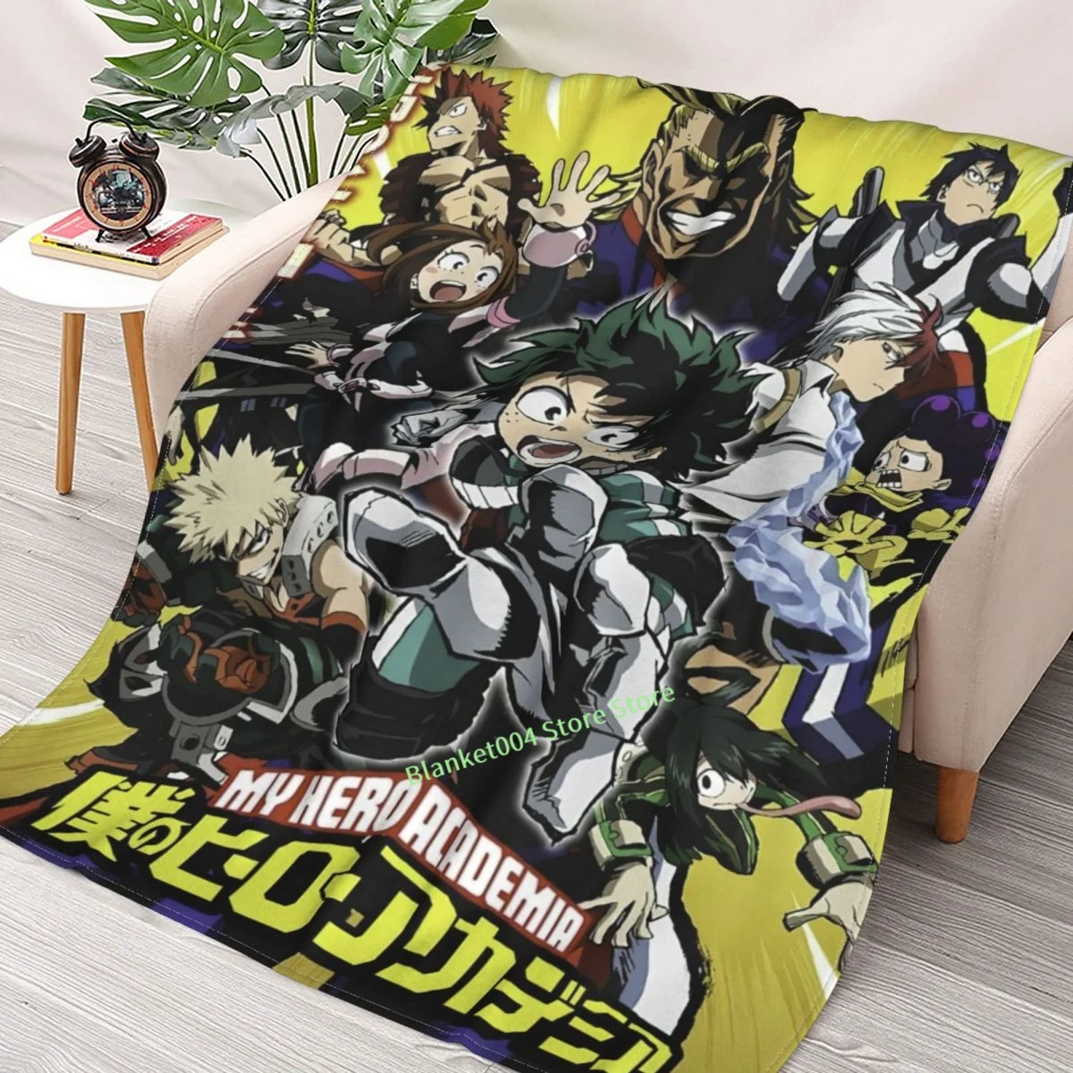 

My Hero Academia Blanket Collage Anime,3D Printed Fleece Throw Flannel Blanket,Fuzz Warm Throws,Sherpa Throw Blanket For Plush