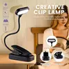 LED Clip Table Lamp Stepless Dimmable Wireless Desk Lamp Touch USB Rechargeable Reading Light LED Night Light Laptop Lamp 1