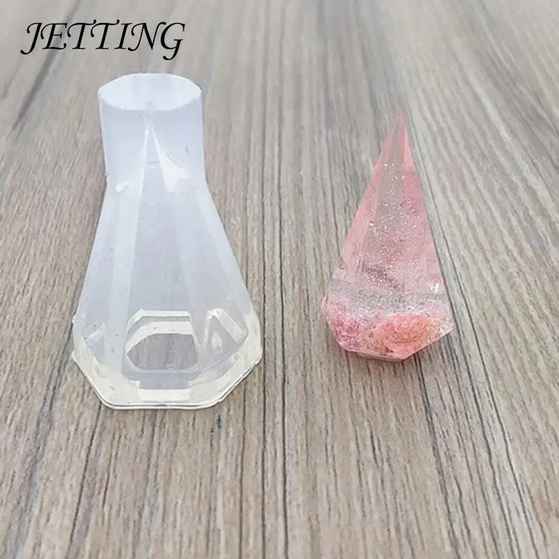 

Прозрачная ромбовидная силиконовая форма, 1 шт., ручная форма из трех кубических смол, подвеска, «сделай сам», инструменты для сушеных цветов, ювелирные изделия, аксессуары