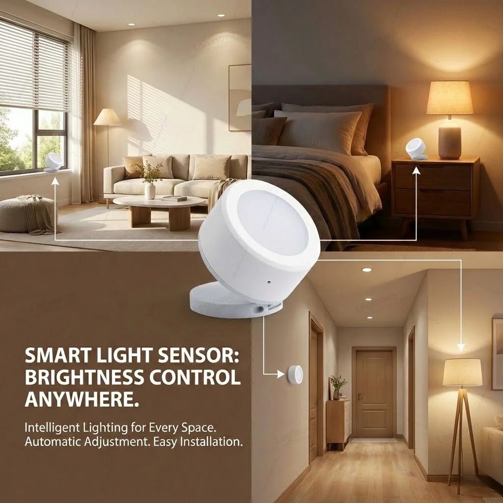 Датчик освещенности ZigBee: измеритель яркости, детектор освещения (LUX), отслеживание уровня освещения, домашняя автоматизация с поддержкой Smart Life, TUYA, Z2M. (art.: 3920d807883d0) - 3920d807883d0