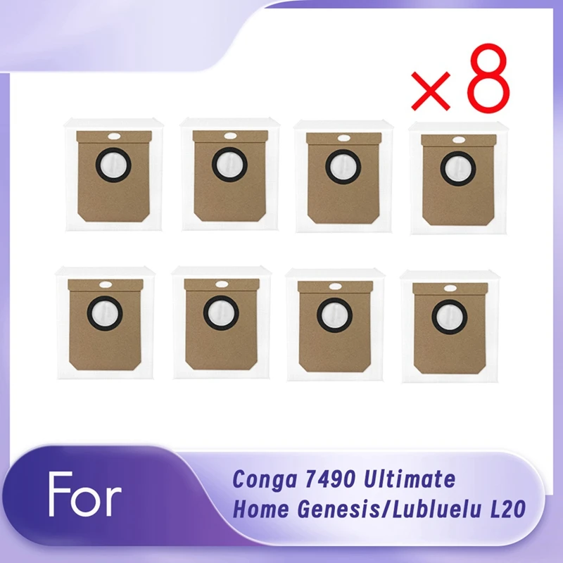 

A44F-8 шт. мешки для пыли для Conga 7490 Ultimate Home Genesis/Lubluelu L20, аксессуары для подметальных машин, встроенные в длительный и работает хорошо