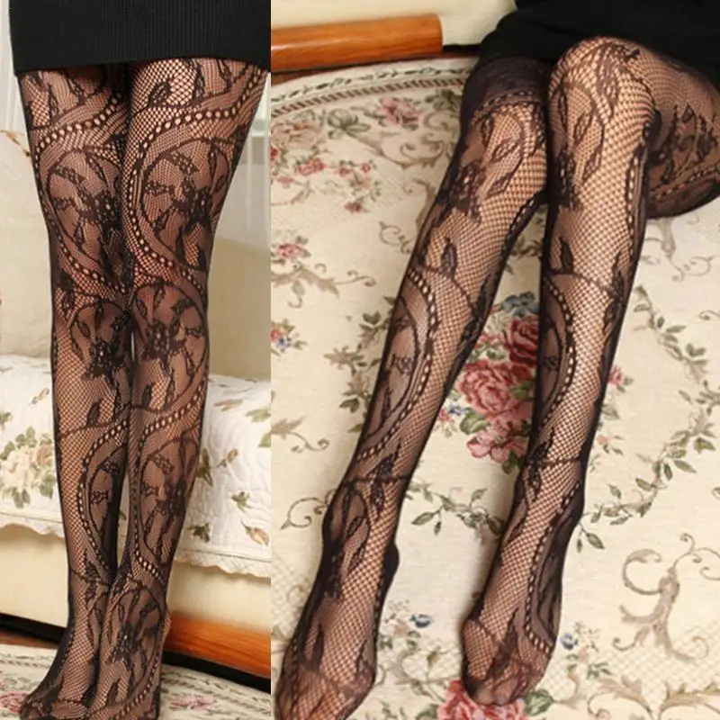 

1piece Black Henna Tattoo Sexy Lace Stocking Arabic New Women Lady Retro Tattoo Lace Mesh Socks Indian Arabic Water Body Decal