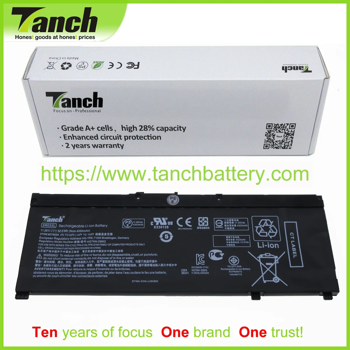 Батареи для ноутбуков Tanch для HP L08855-855 3ICP6/60/72 X360 15-CN0006TX OMEN 15-dc0004TX 11,55 V 6cell