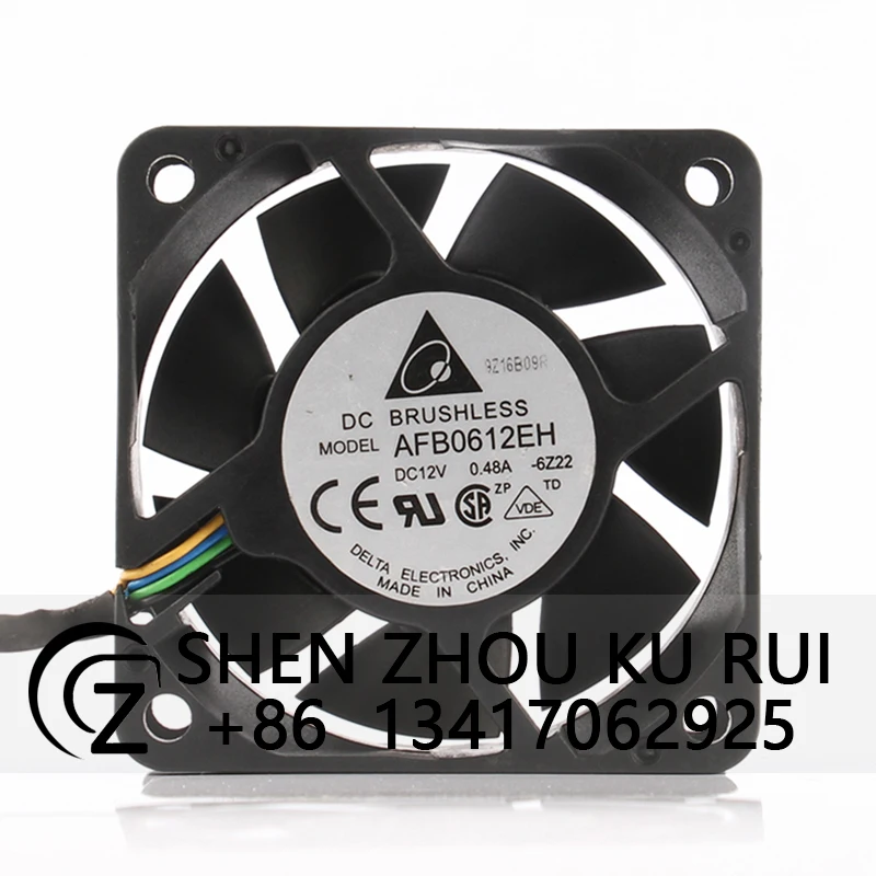 AFB0612EH-6Z2 2 Чехол Вентилятор Для Delta 60X60X25mm 12V 0.48A 6CM 6025 с двумя шариками большой воздушный вентилятор охлаждения