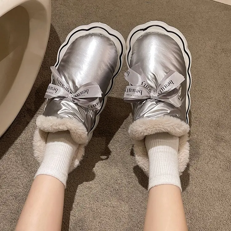 

2022 водонепроницаемые домашние тапочки для женщин и мужчин, зимняя обувь, теплая плюшевая обувь на толстой подошве, домашние тапочки для пар,...