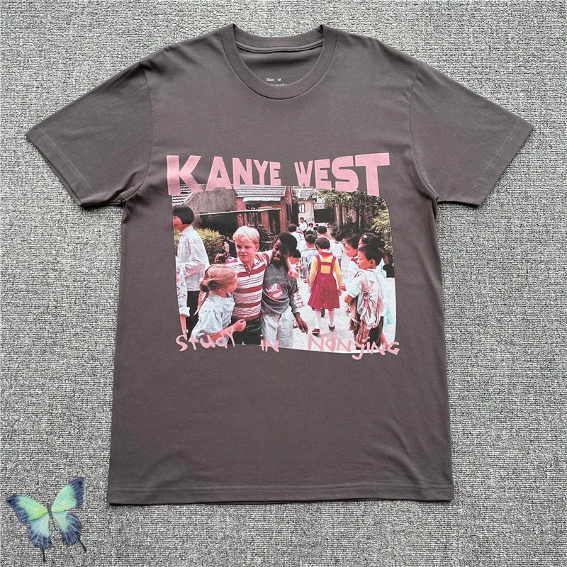 

Oversized Men Women Vintage Top Tees KANYE WEST SCHOOL TIME T-SHIRTS