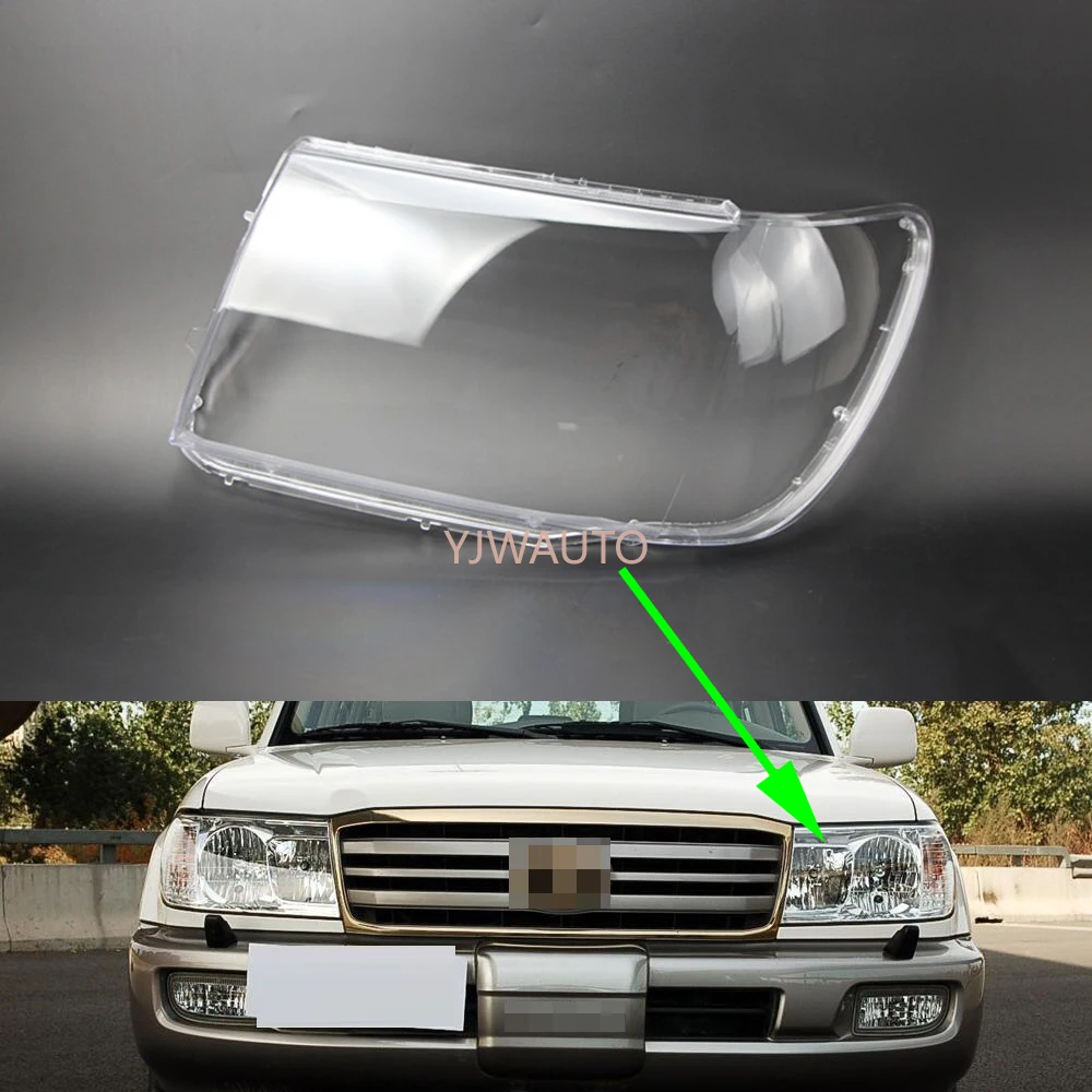 Lentille de phare de voiture pour Toyota Land Cruiser 2005 ~ 2008, couvercle de remplacement de phare de voiture, coque de voiture transparente
