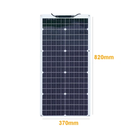 50 вт солнечная панель батарея 12 в зарядное устройство комплект высокоэффективный монокристаллический водонепроницаемый с контроллером 12 в 24 в 10A для автофургона для автофургона