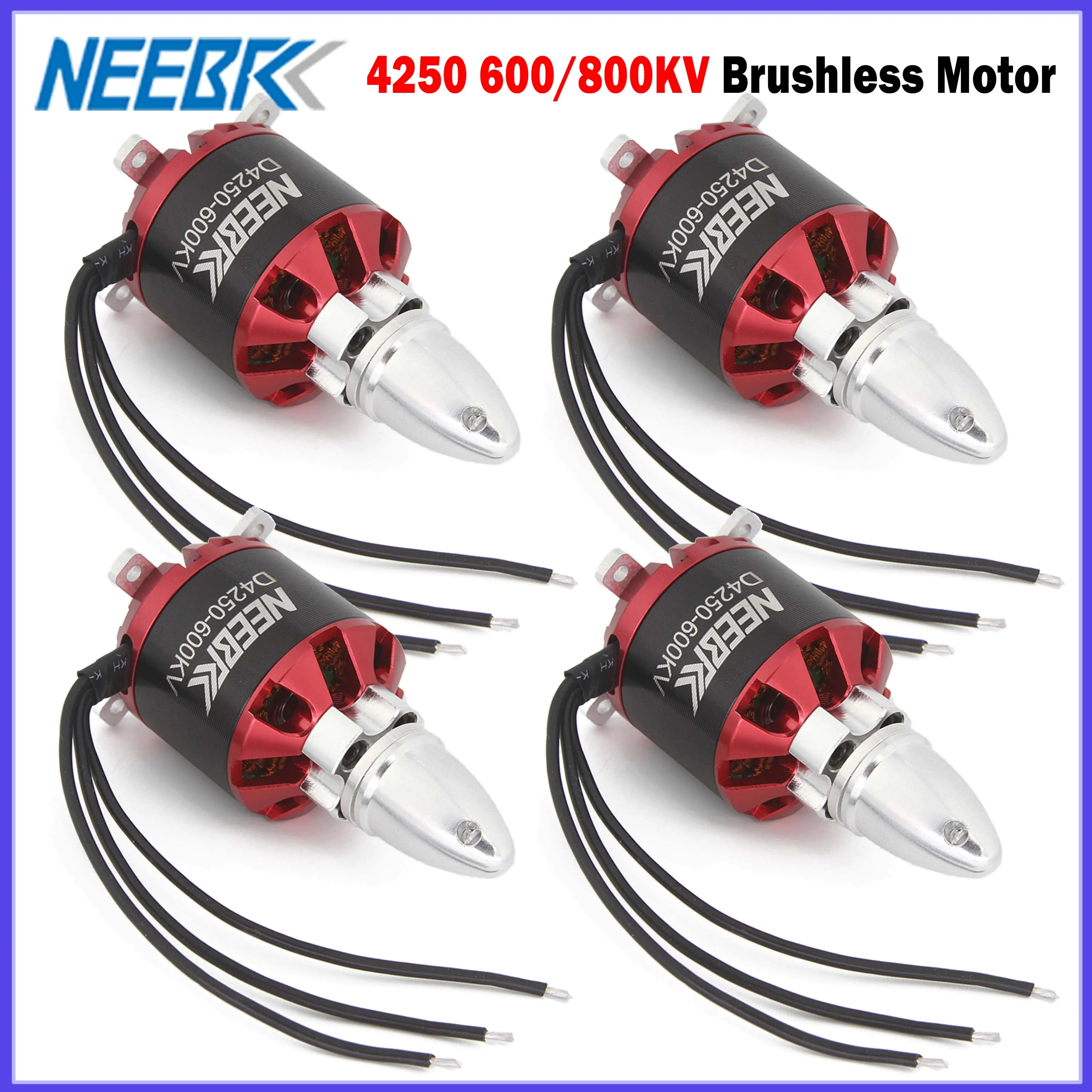 4 шт. NEEBRC 4250 600KV 800KV внешний бесщеточный мотор 3-7S для радиоуправляемого