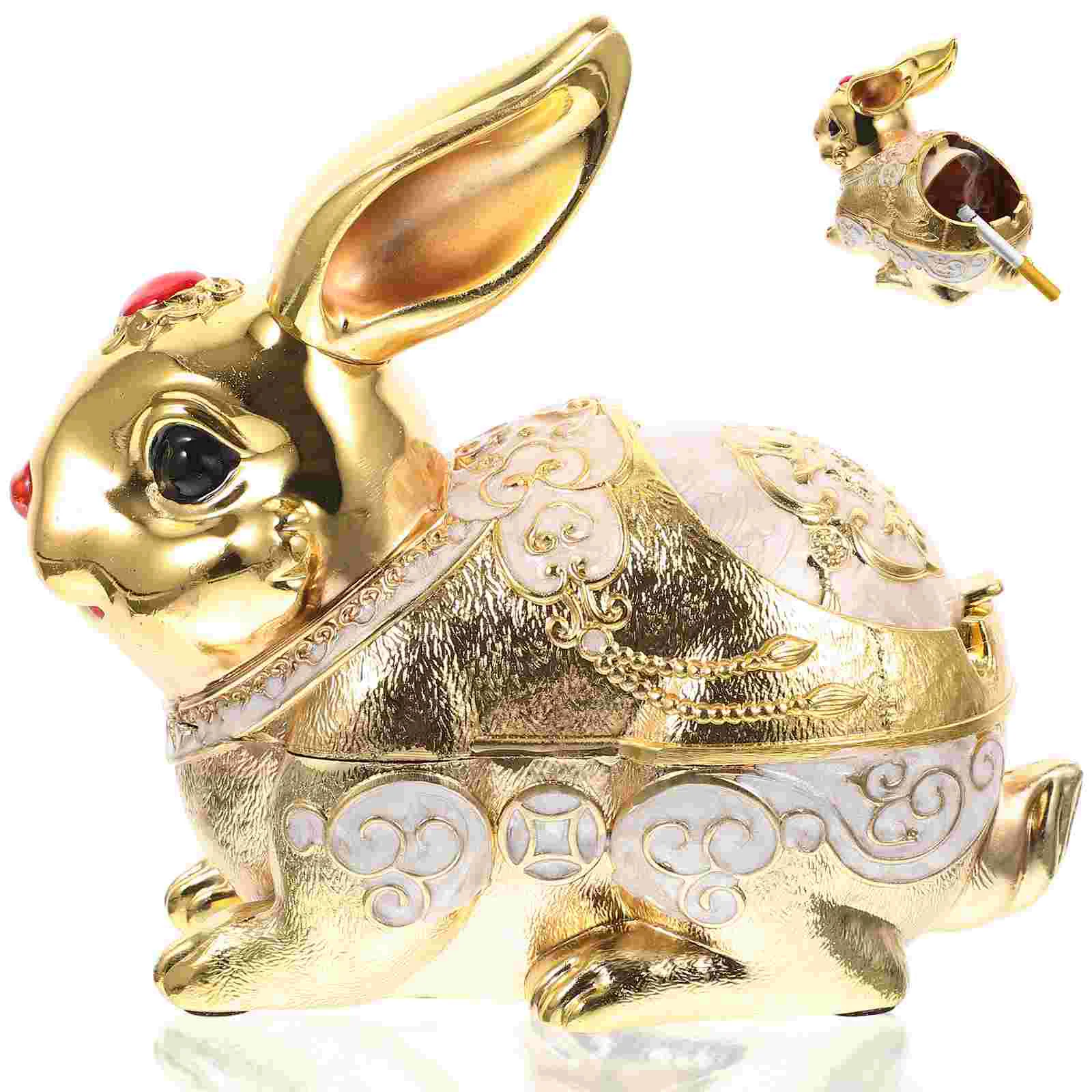 

Rabbit Shape Tray Desktop Ashtray Household Ashtray Office Accessory