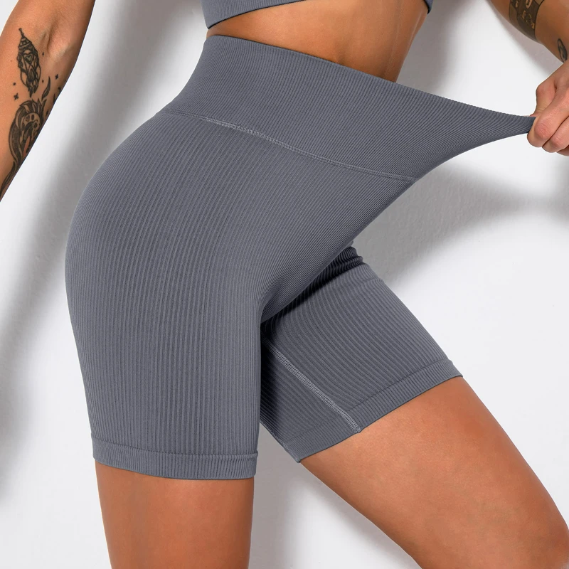 

Summer Seamless Sports Shorts Women Fitness Gym Shorts Sexy Running Leggings High Waist Elastic Squat Proof Yoga bottoms