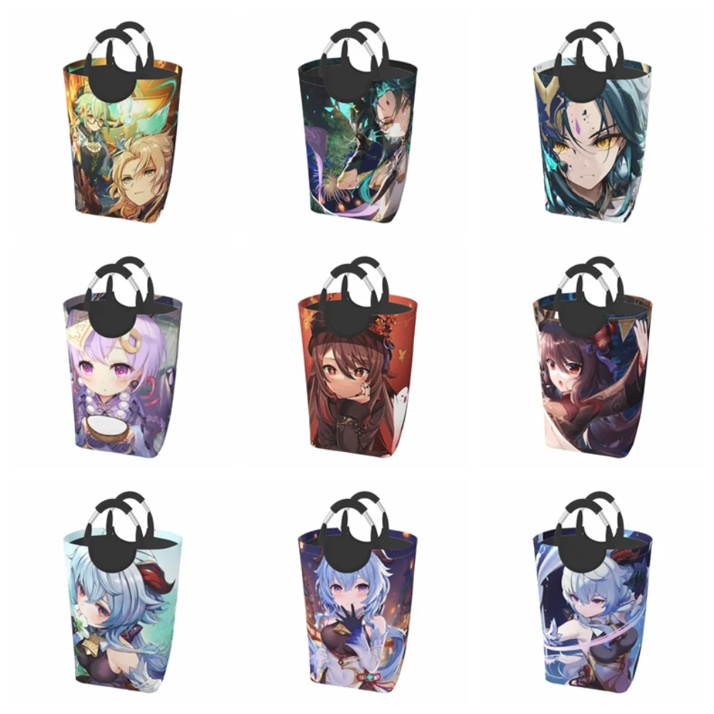 

Hot Game Genshin Impact Character Print Square Dirty Clothes Storage Bag
