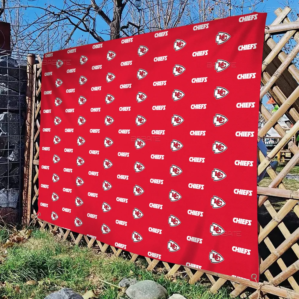 K-Kansas City C-Chiefs печатный большой флаг искусство научная фантастика комната
