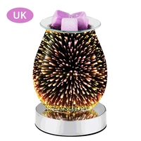 3d aroma lamp electric wax melt burners 3d fireworks effect oil burner touch sensitive night light for gifts decor