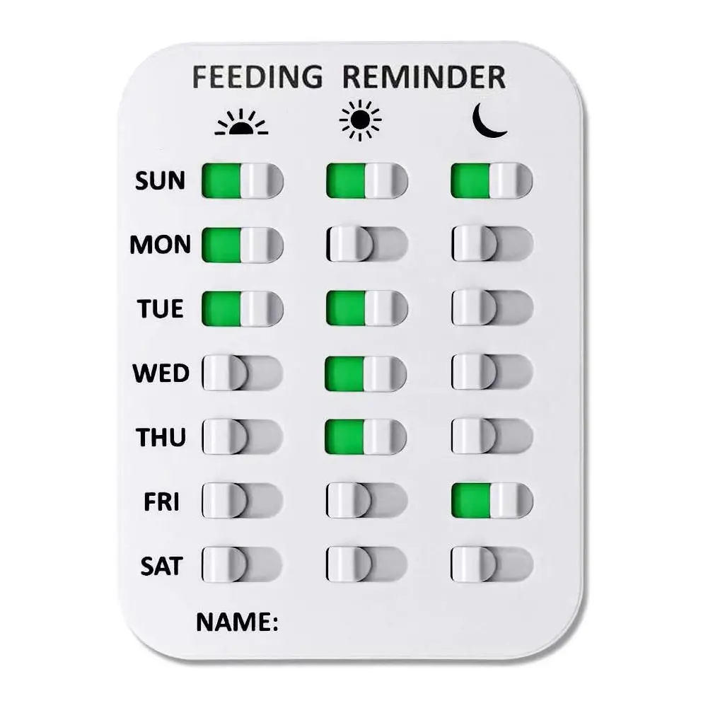 Dog Feeding Reminder Magnetic Reminder Sticker Prevent Overfeeding or Obesity AM/PM Daily Indication Chart Feed Your Pets