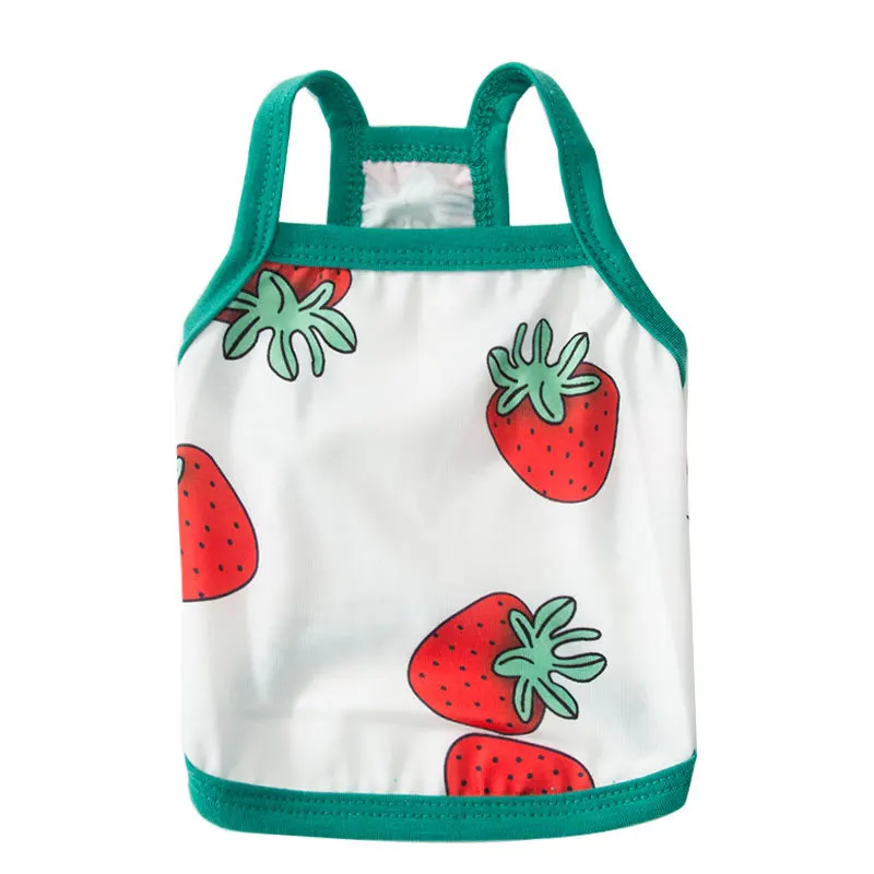 

Summer Pet Clothes Dog Couple Cute Printing Sleveless Vest Puppy Cool T-shirt Pets Breathable Sling For Small Dogs Poodle Teddy