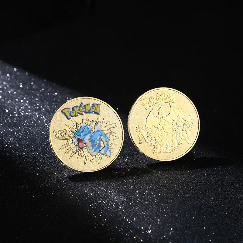 Пикачу Золотые Металлические Монеты Аниме Мультфильм Периферийные Памятные