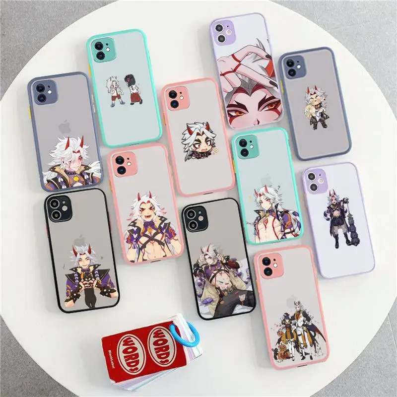 

Babaite Genshin Impact Arataki Itto Phone Case for iPhone X XR XS 7 8 Plus 11 12 13 pro MAX 13mini Matte Shockproof Case