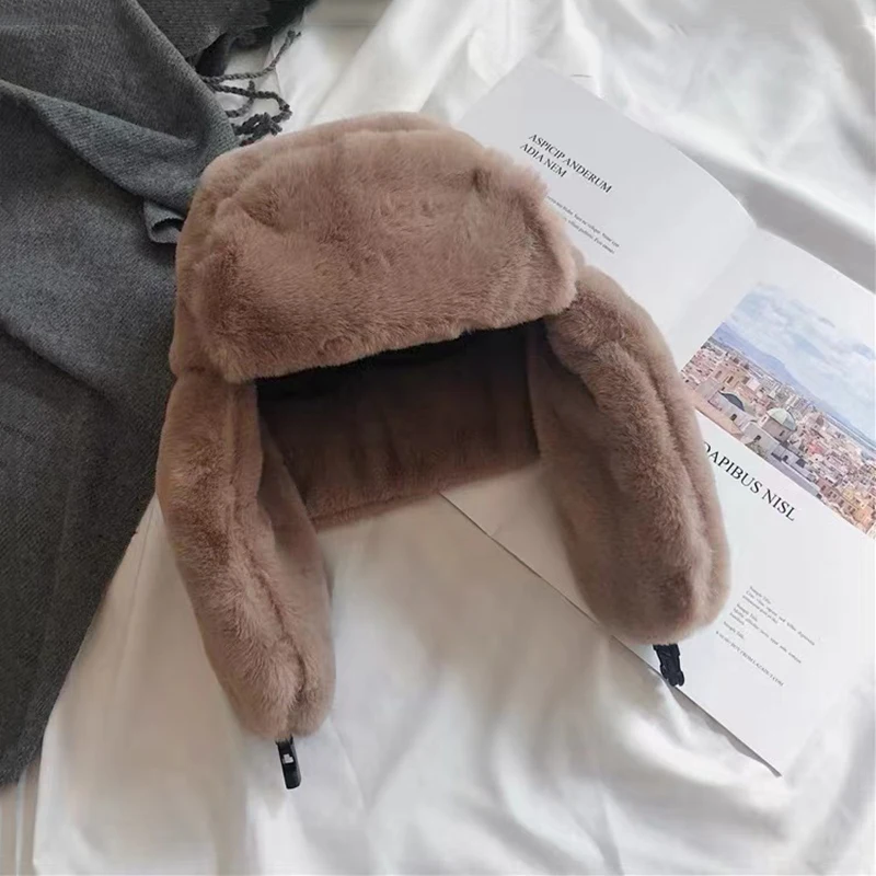 Зимняя велосипедная Лыжная шапка теплые наушники утолщенная плюшевая Русская