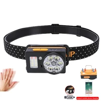 usb rechargeable headlamps motion sensor bright led running fishing headlamp waterproof headlight with infrared sensor camping