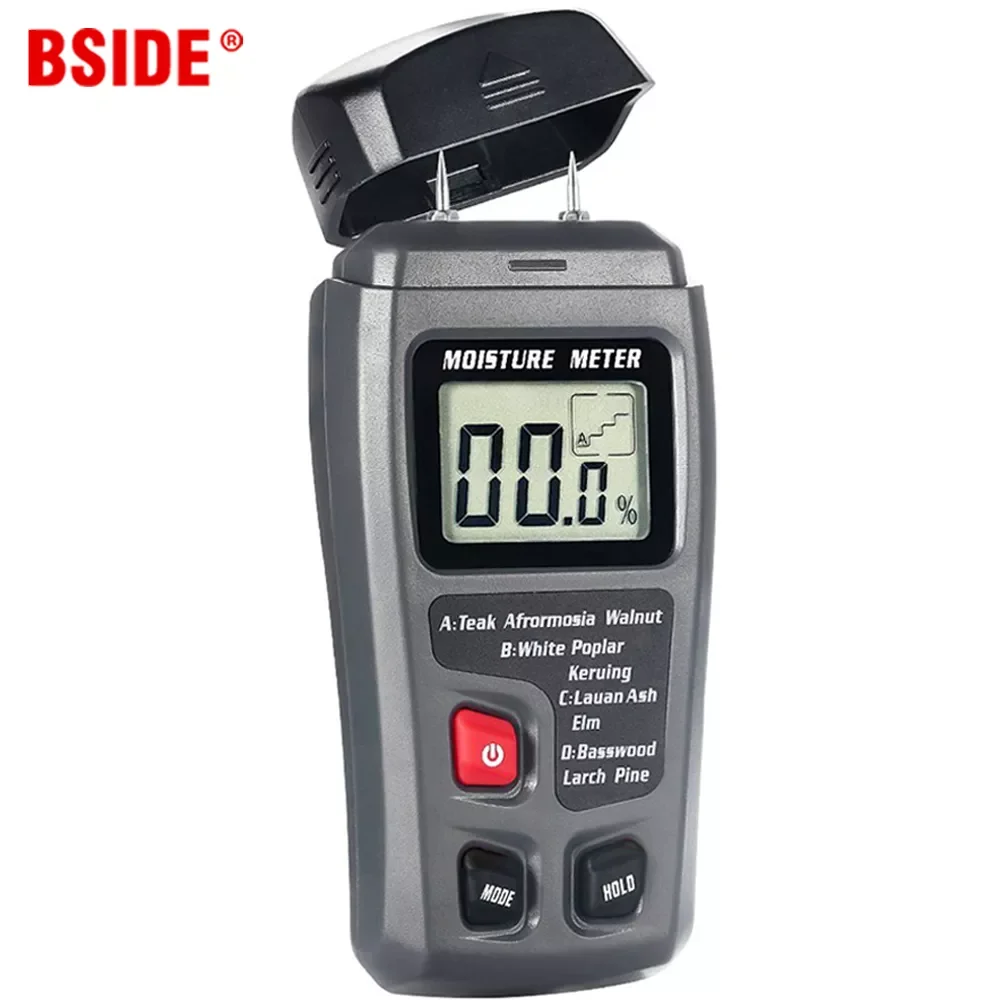 

BSIDE Digital Wood Moisture Meter EMT01 Professional 0~99.9% Timber Hygrometer Portable Tool LCD Display Timber Damp Detector