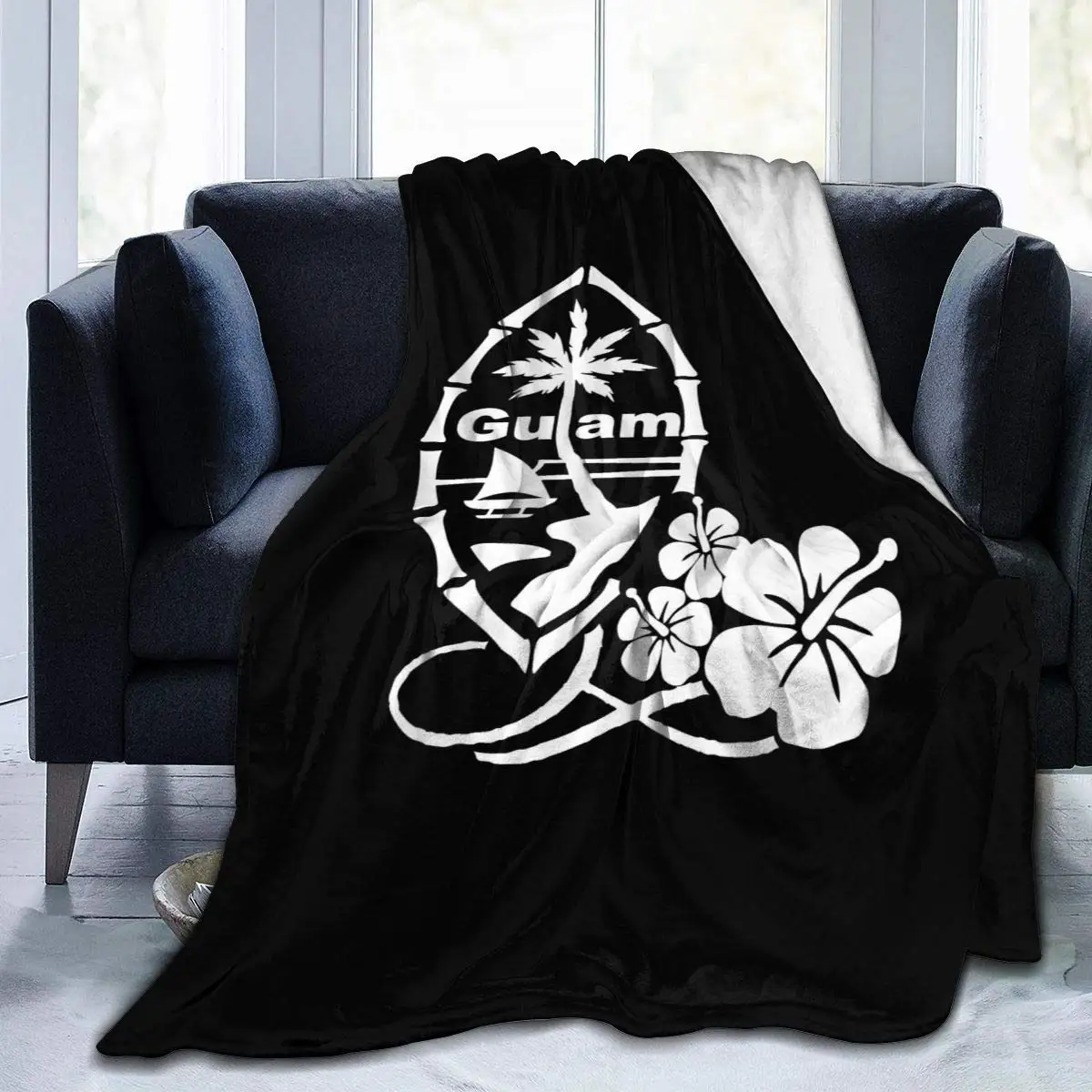 

Декоративное одеяло с цветочным узором Гуам, мягкое уютное теплое фланелевое одеяло микро-шерпа для кровати, дивана, спальни, подарки на любой сезон