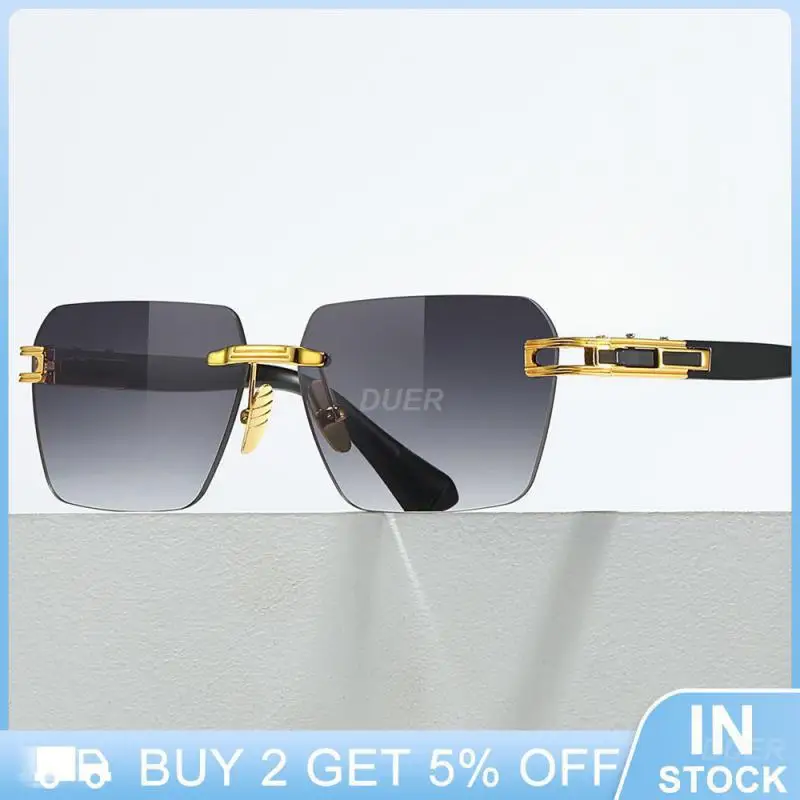 

Luxury Metal Ultra Light Frameless Reading Glasses Strong Toughness Womens Retro Glasses Circular Glasses Sunshade Small Square