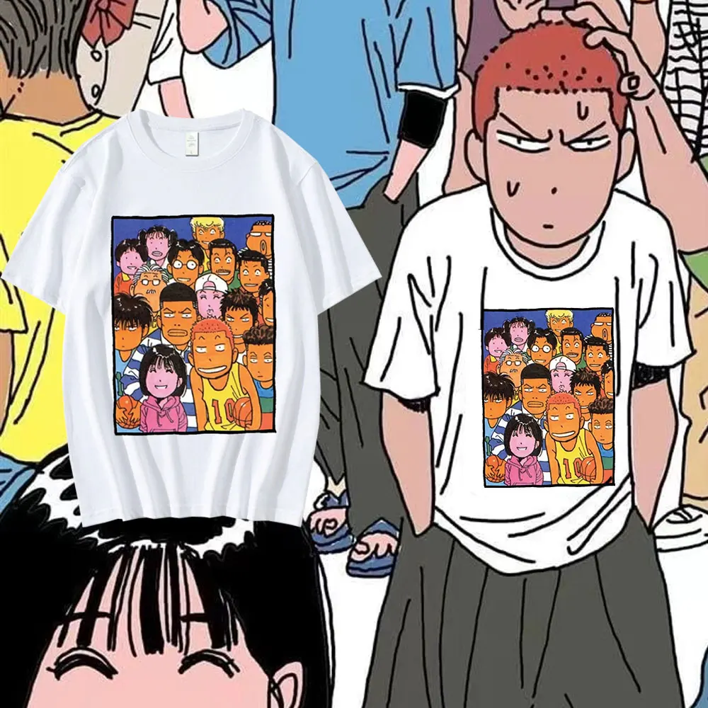 

Anime Slam Dunk T-shirt Funny Manga Sakuragi Hanamichi Cosplay Graphic Print T-shirts Men Women Fashion Casual Oversized T Shirt