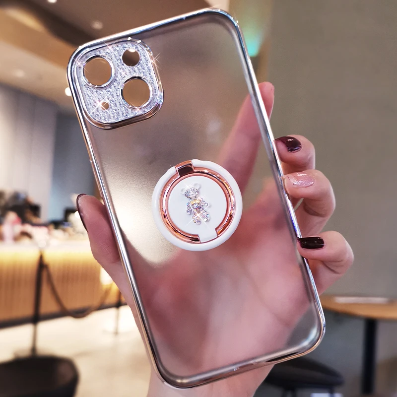 

Чехол для IPhone13 женский прозрачный защитный чехол модели с пленкой для объектива для IPhone13 Pro Max персональный универсальный