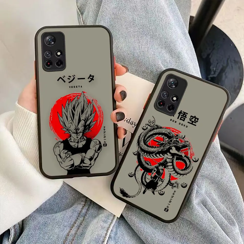 Anime D-Dragon Ball-l G-GOKU Cover Shockproof Phone Case For Redmi NOTE 11 4G 10 5G 9 9T 9S 8 7 6 5 4 3 2 K20 K30 K40 PRO Case